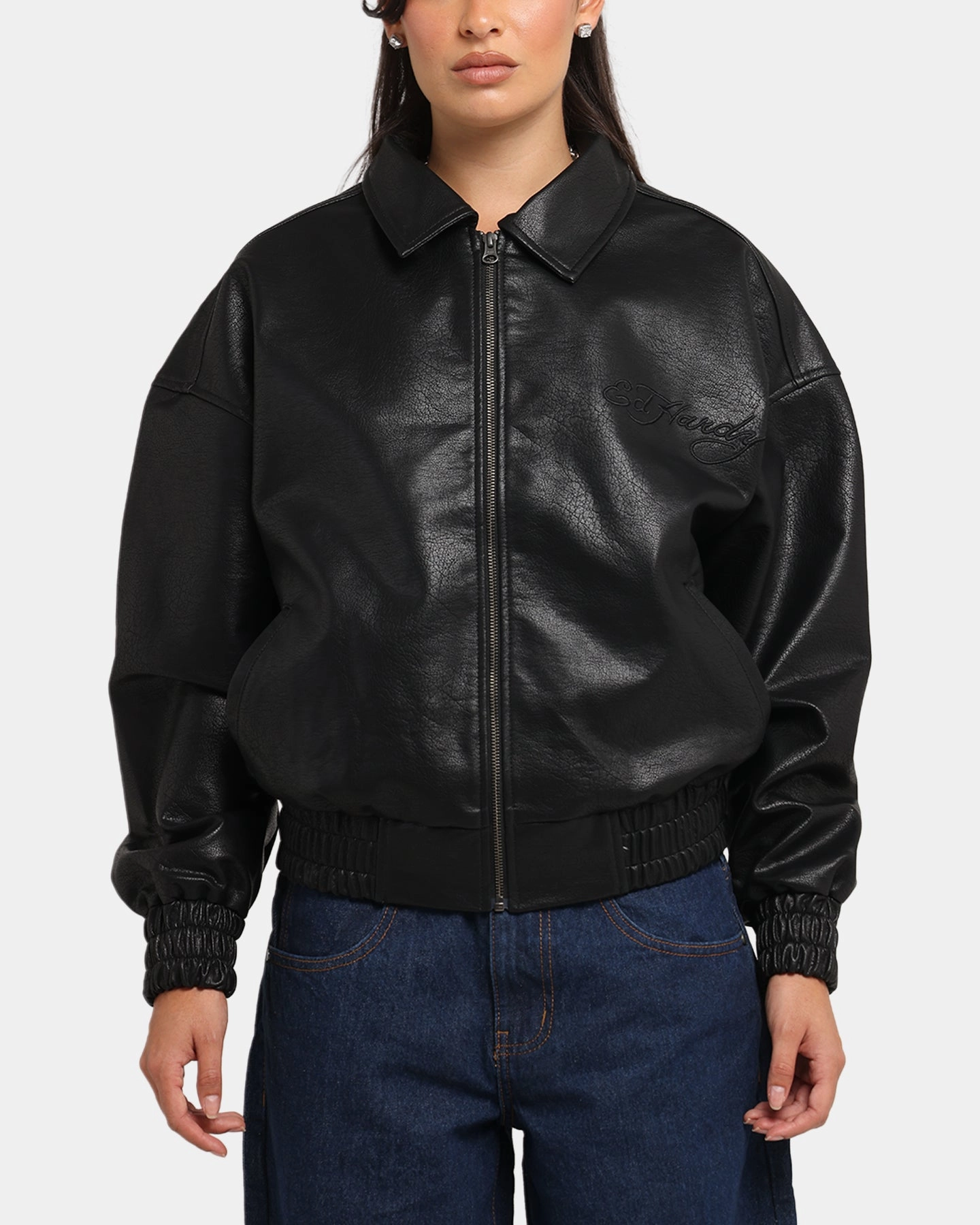 Ed Hardy Eagle Jacket Black suitable for trade shows suitable for advertising campaigns