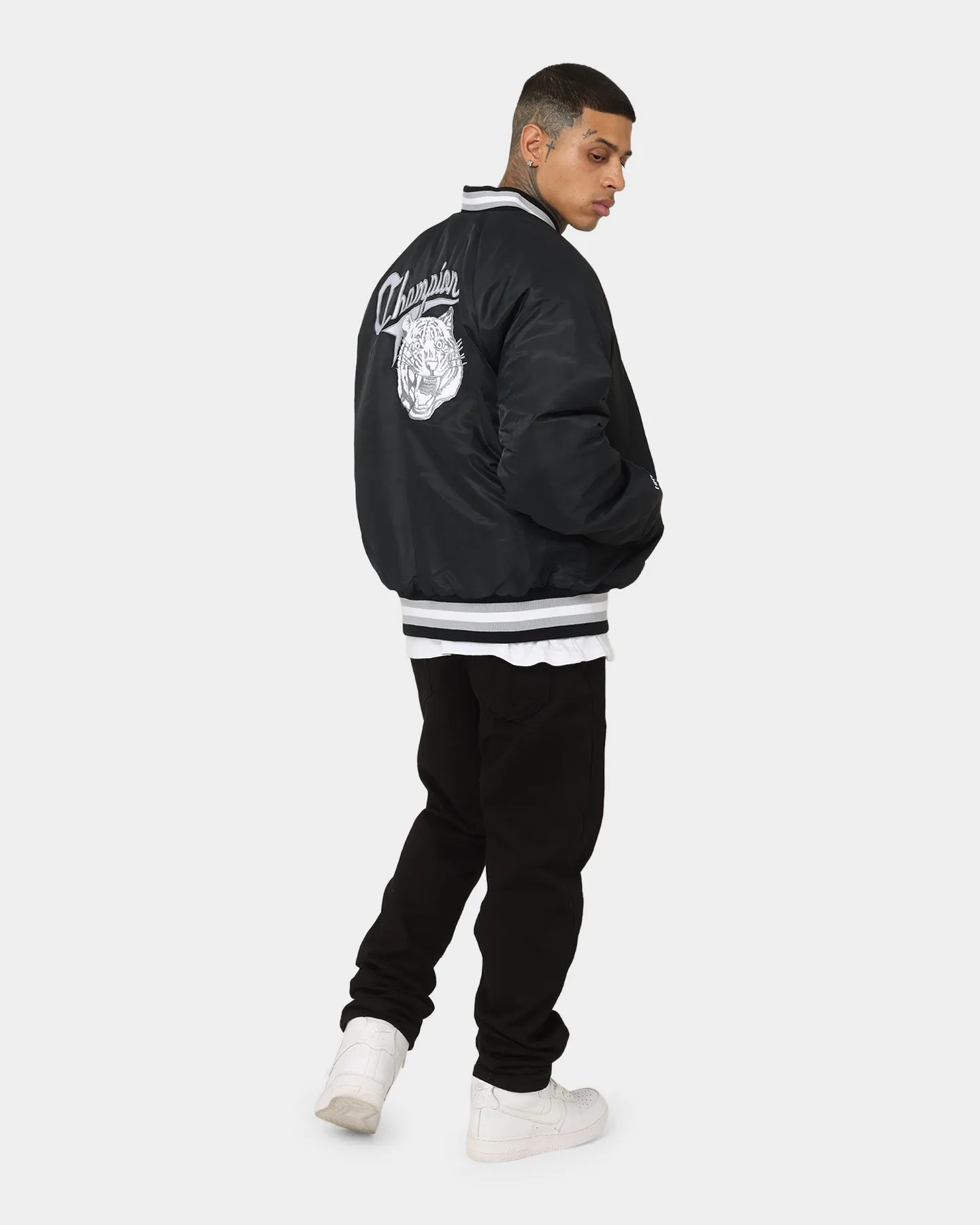 Sort Champion LFS Letterman Jacket Black