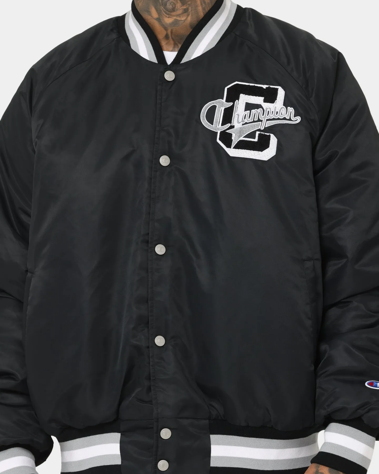 Champion LFS Letterman Jacket Black Trendy Jacket Design