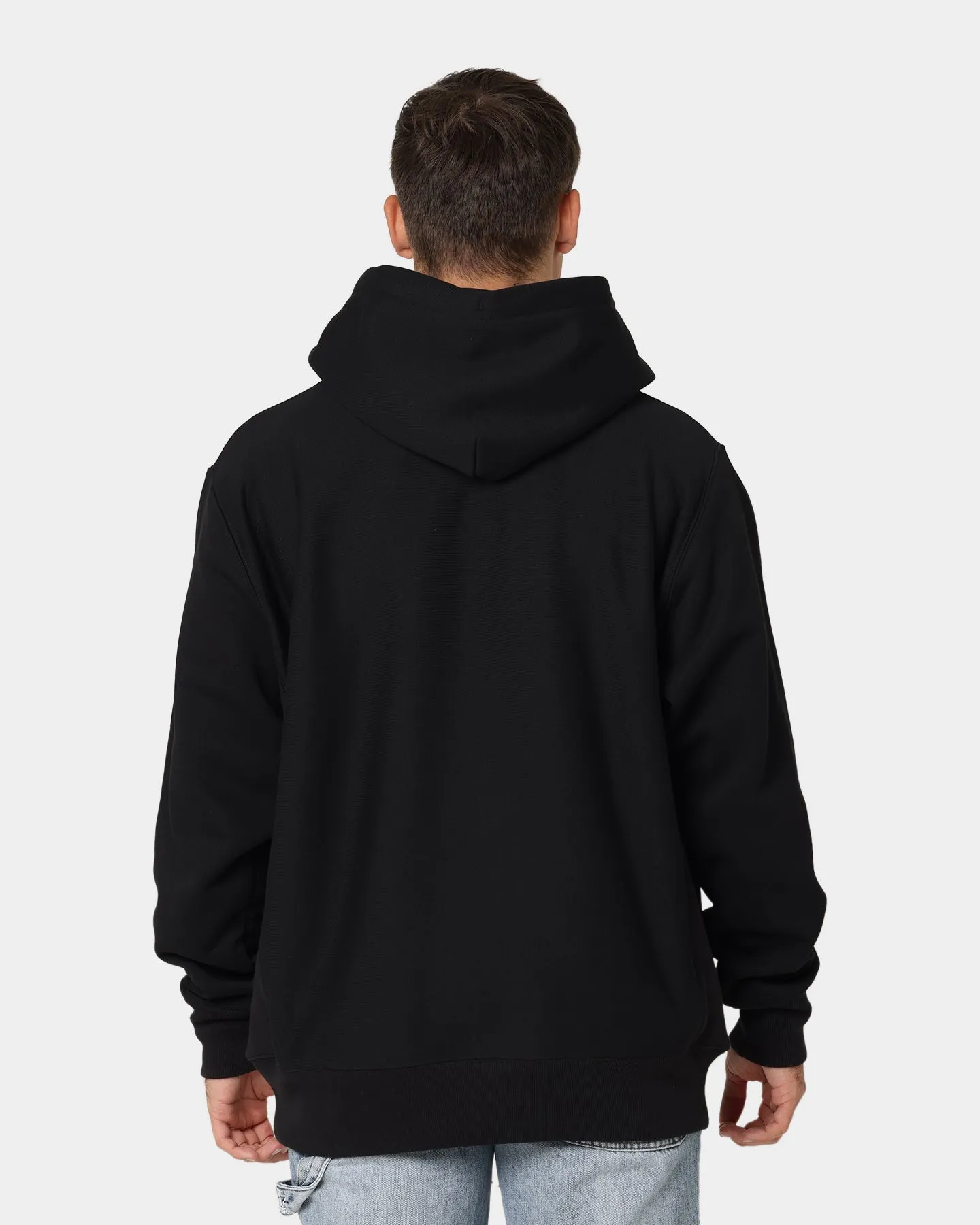 Core Utility Warm Champion Reverse Weave Roses Embroidery Hoodie Black