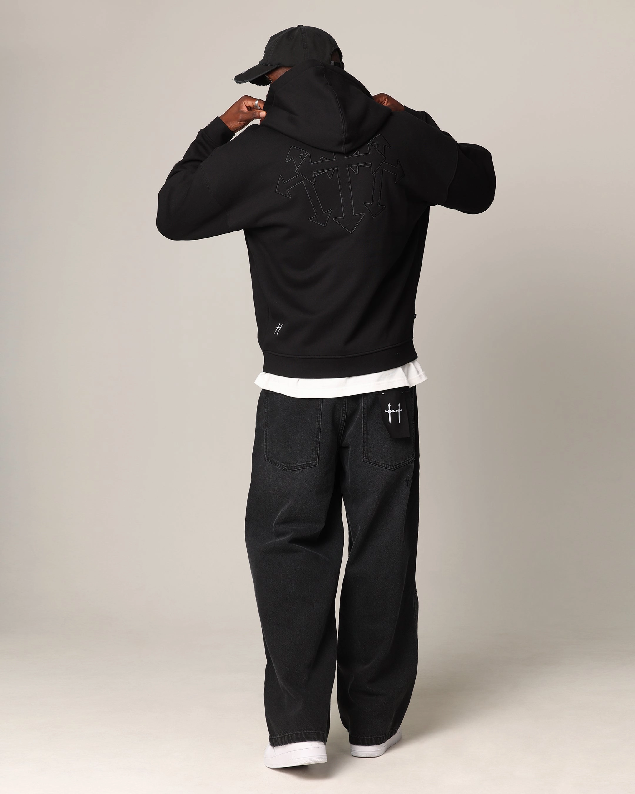 Experiment Introduce Saint Morta Sorrows Zip Hoodie Black