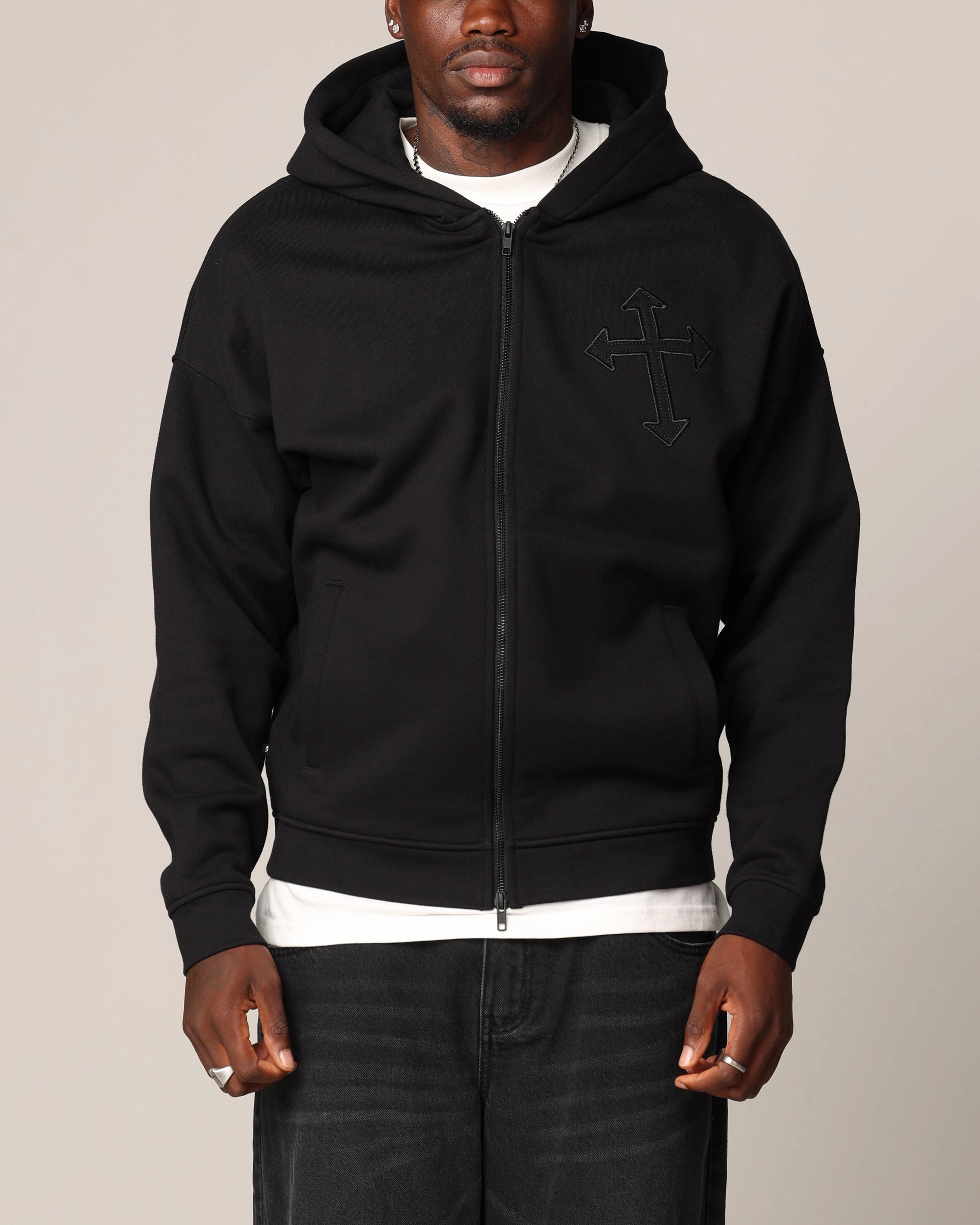 Cosmetics Saint Morta Sorrows Zip Hoodie Black