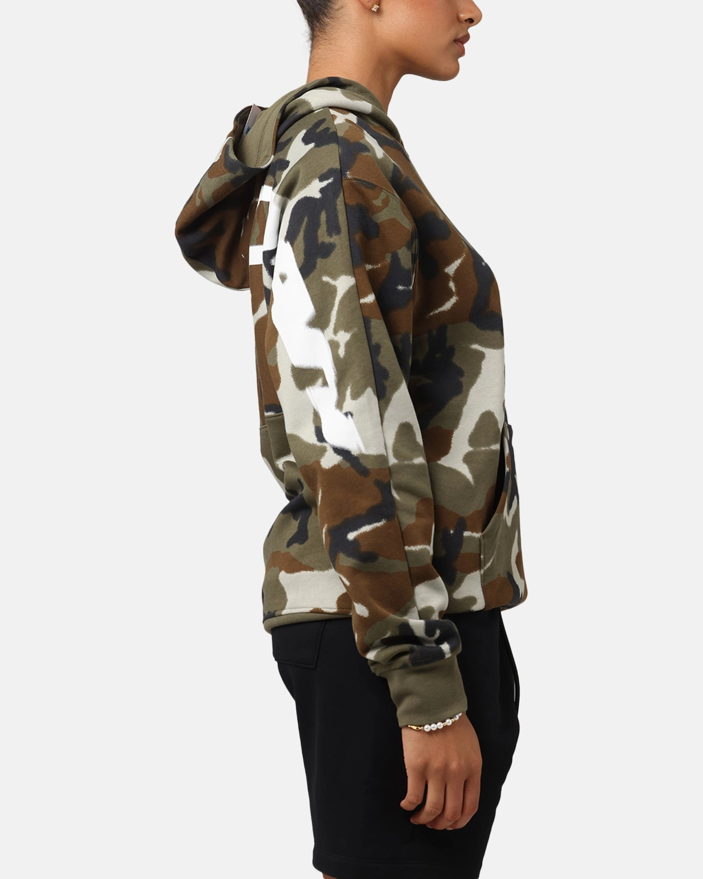 Jordan Jumpman MVP Statement Camo Pullover Hoodie Light Olive Anti Static Material Street Season