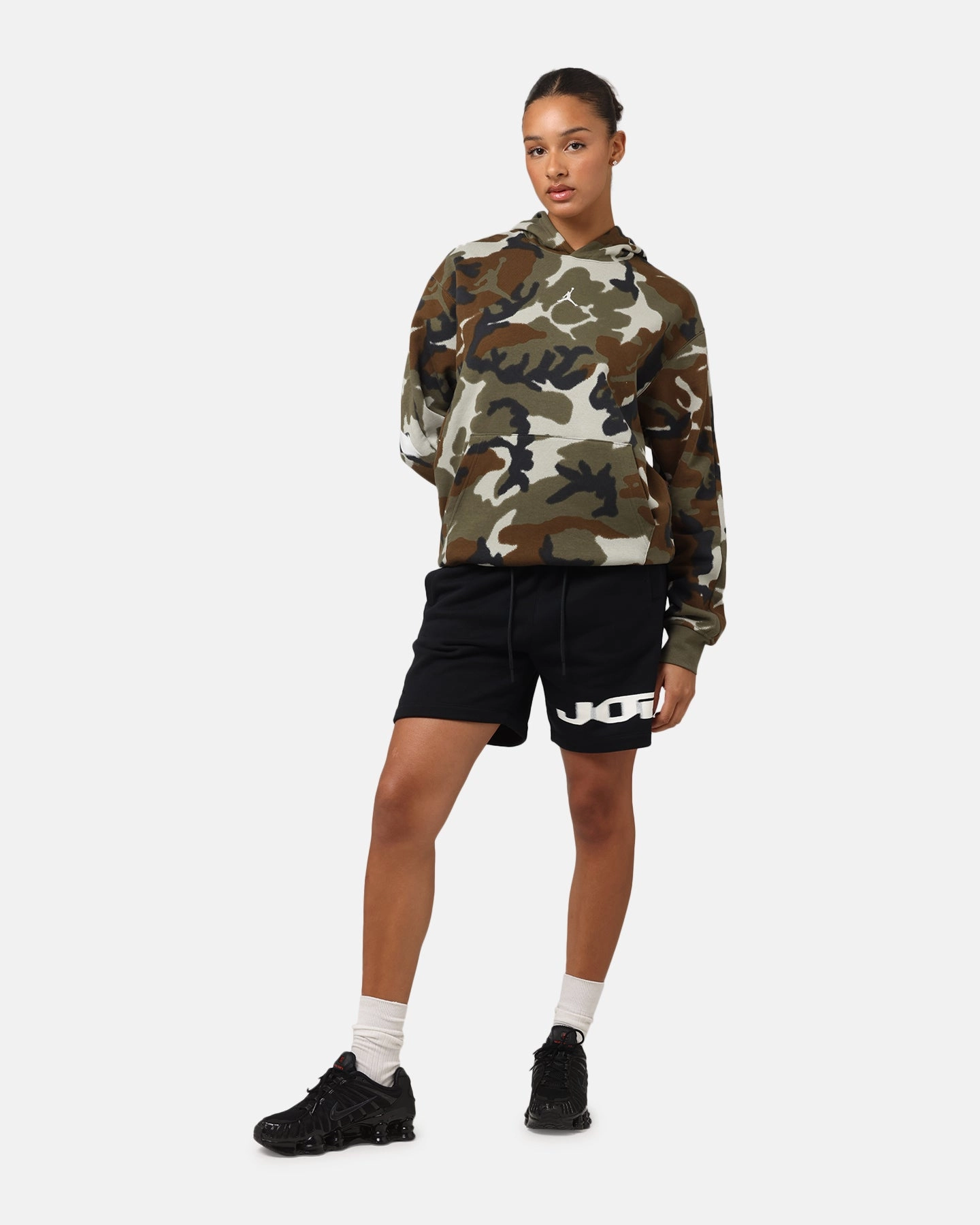 Jordan Jumpman MVP Statement Camo Pullover Hoodie Light Olive Pet Friendly