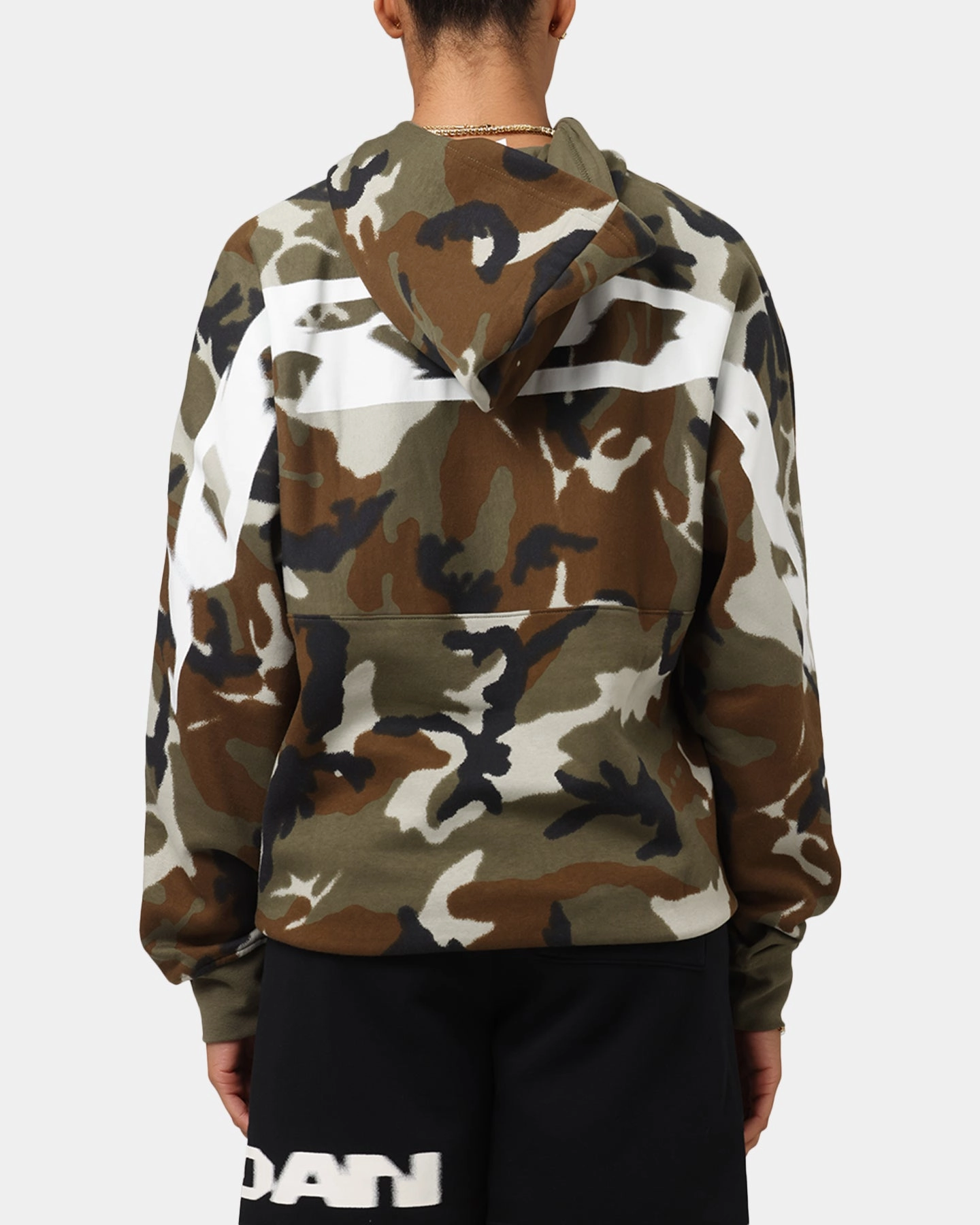maternity wear Lifestyle Wear Jordan Jumpman MVP Statement Camo Pullover Hoodie Light Olive