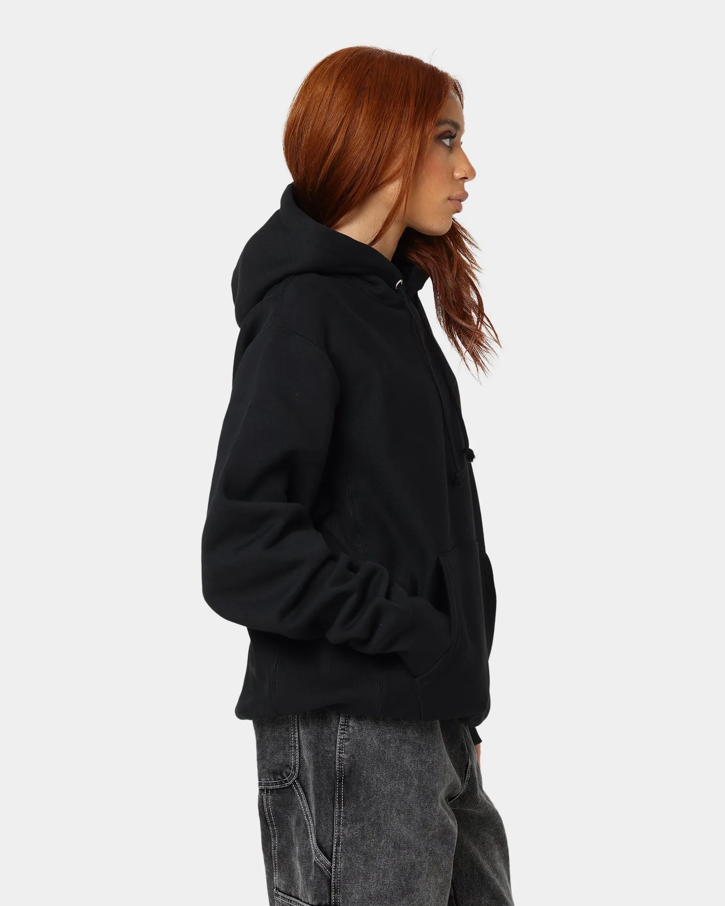 Comfort Fit Champion Reverse Weave Hoodie Black