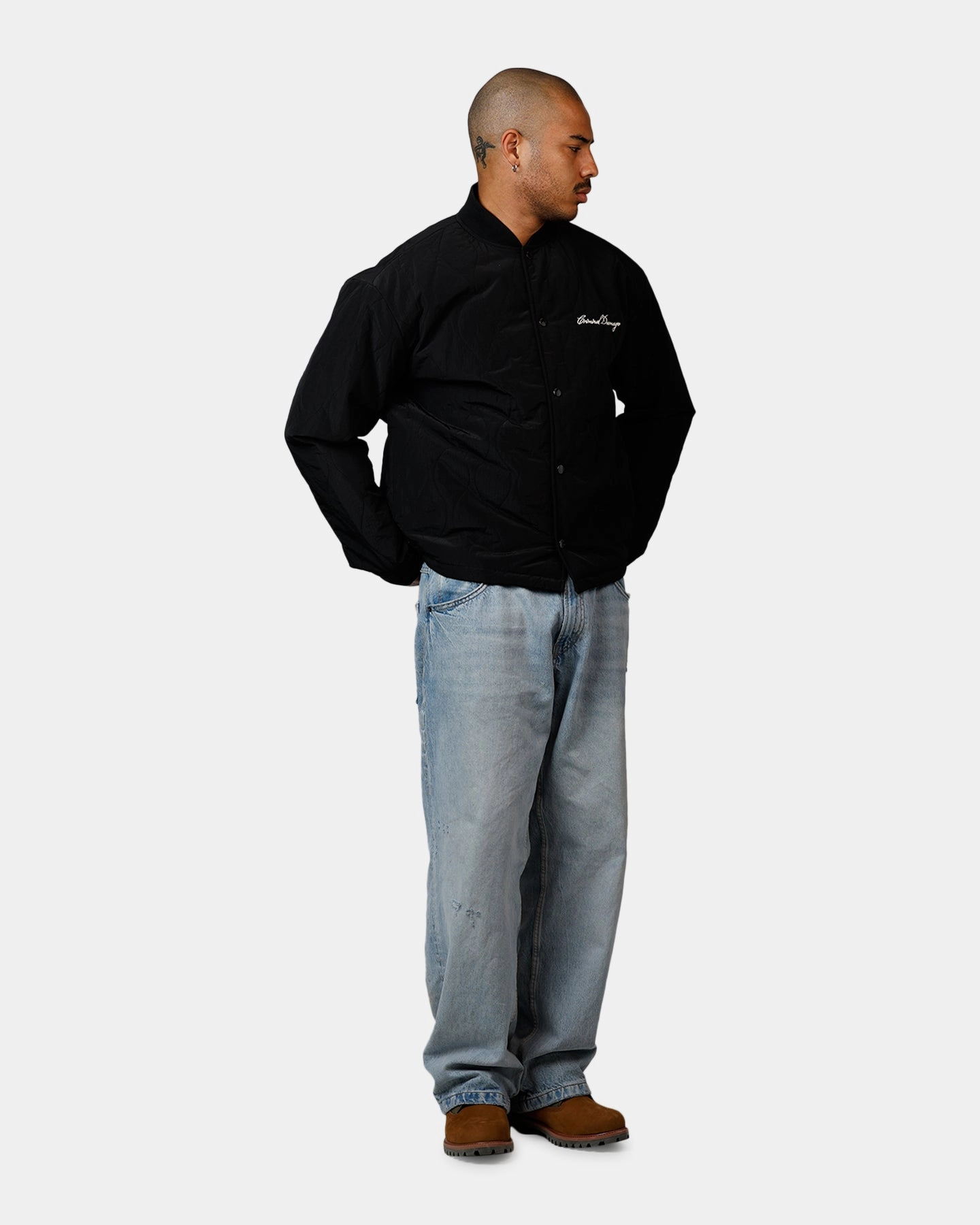 Criminal Damage Quilted Bomber Black students