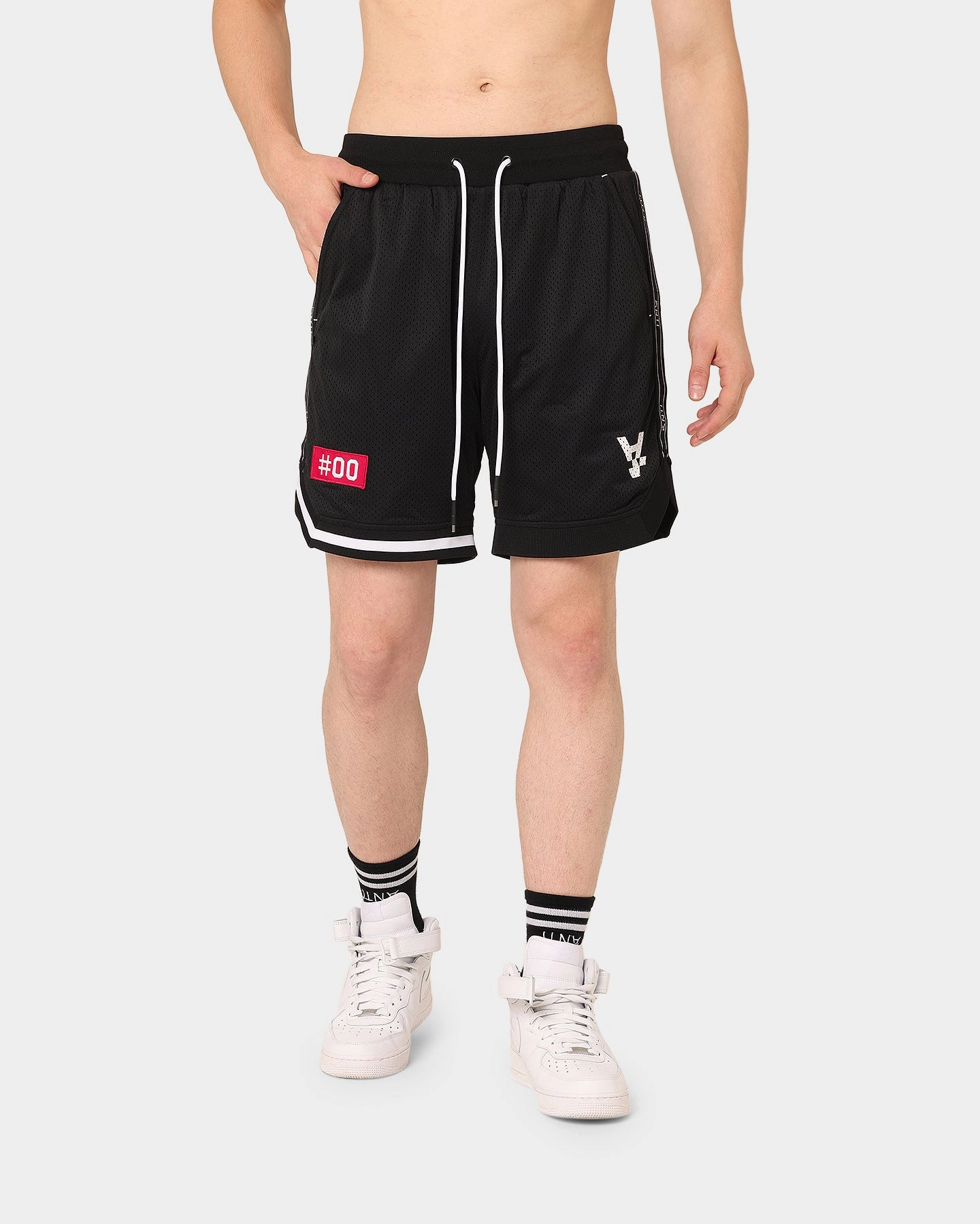 The Anti Order Off Season Basketball Shorts Black/White Seamless construction