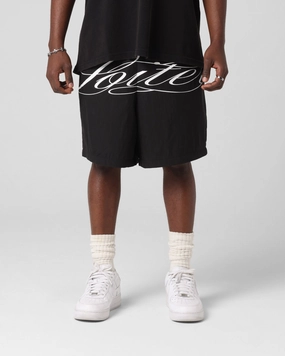 Loiter Script Walk Shorts Black Go Casual