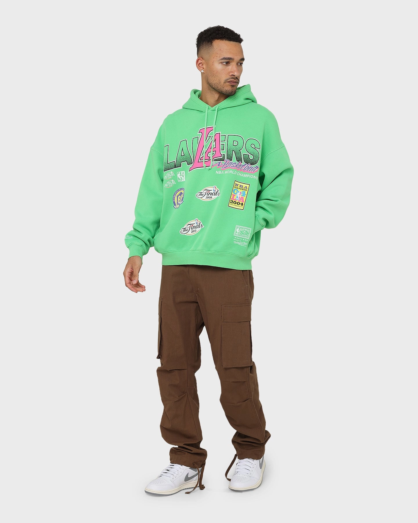 Mitchell & Ness Los Angeles Lakers Neon Champs Hoodie Neon Green Feel Relationship