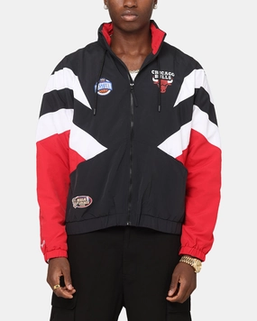 Mitchell & Ness Chicago Bulls Spray Jacket Black/Red Athletic Wear