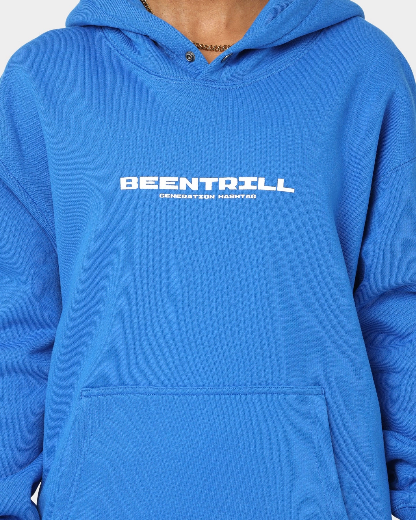 BEENTRILL Nu Logo Hoodie Cobalt Blue Tights