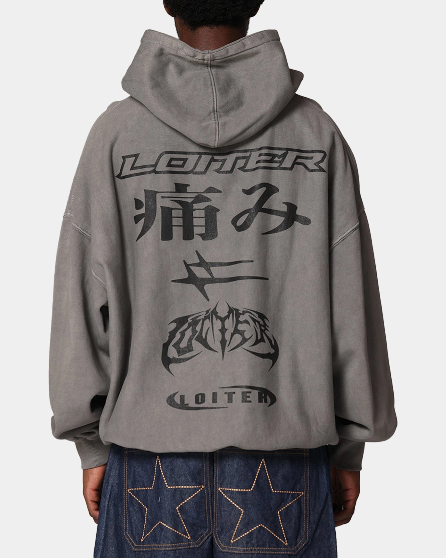 Loiter Ultimate Pain Hoodie Washed Charcoal Fashion Vibe