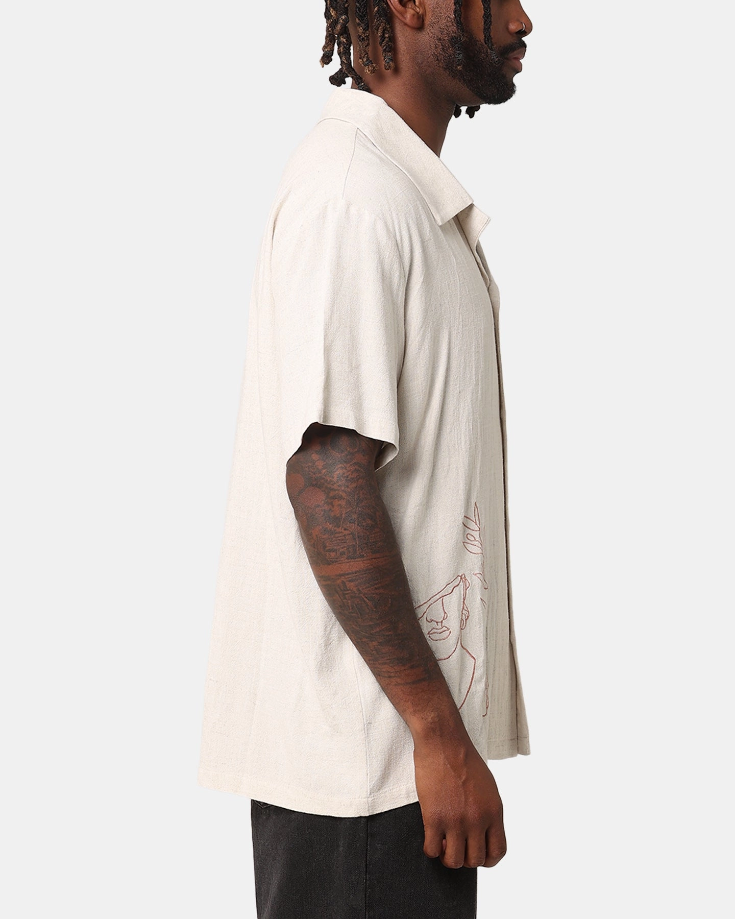 XXIII Venus Linen Button Up Shirt Oatmeal Traveler??s Choice Hooded Option