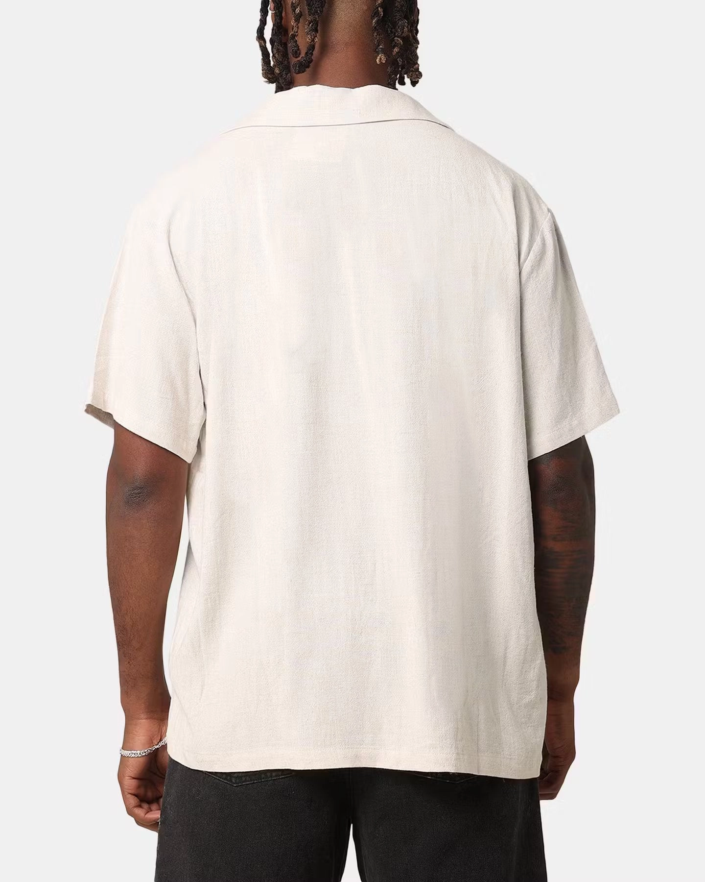 XXIII Venus Linen Button Up Shirt Oatmeal Multi Pocket Design