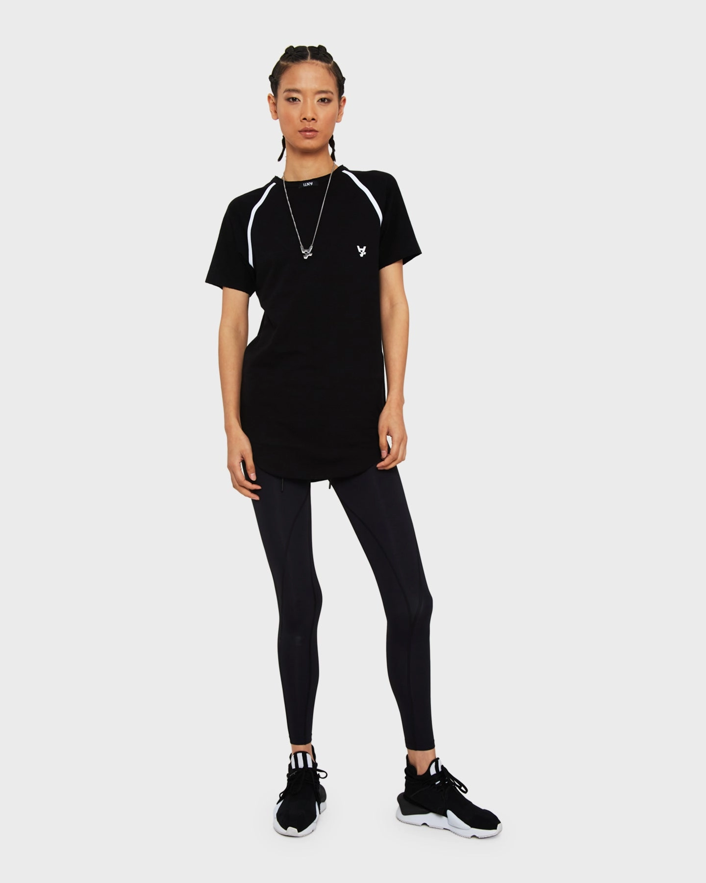 Daily Trend Look Boat Neck The Anti Order Non Regular T-Shirt Black/White