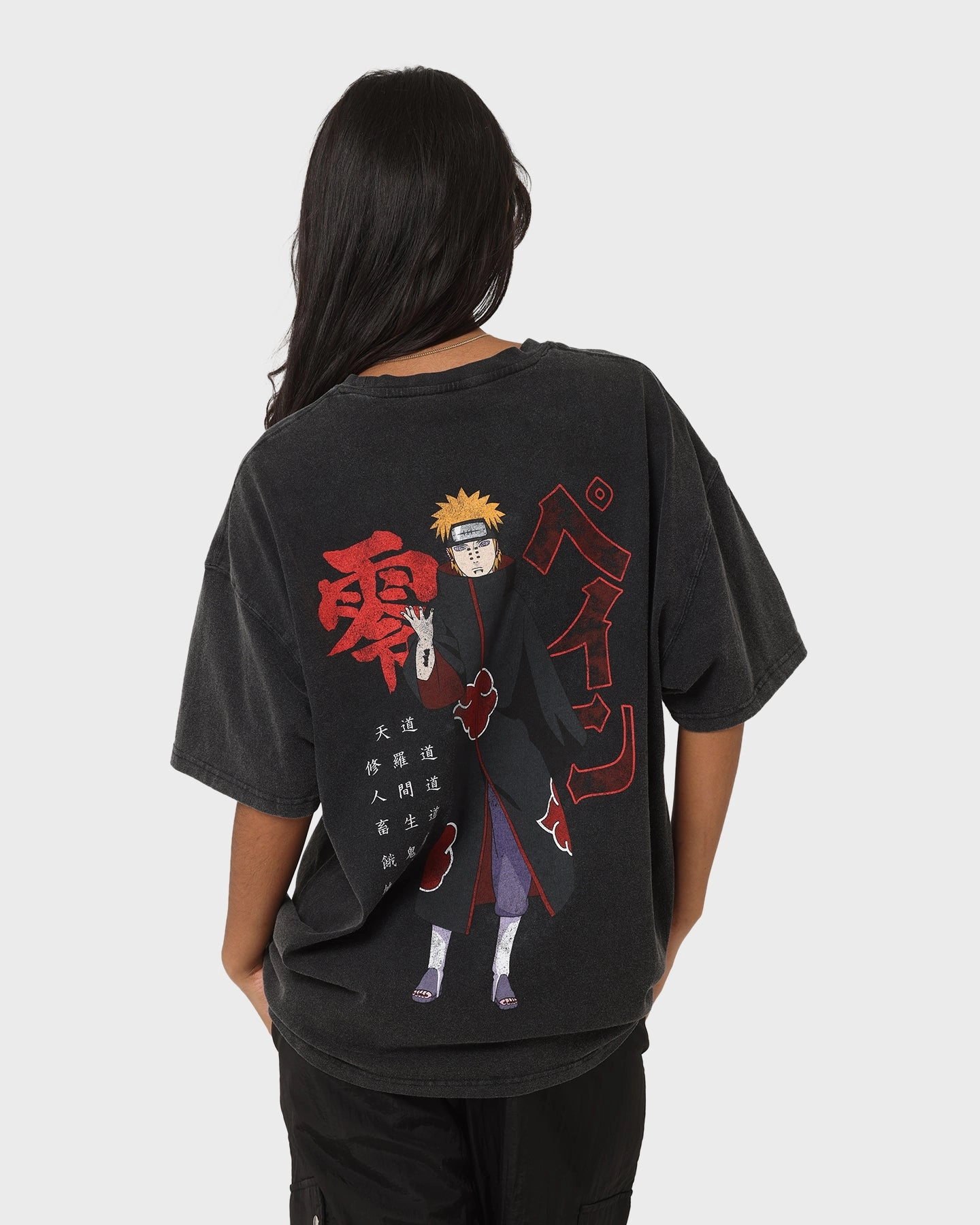 Goat Crew X Naruto Pain Heavyweight Vintage T-Shirt Vintage Black Chill Comfort Hiking durability