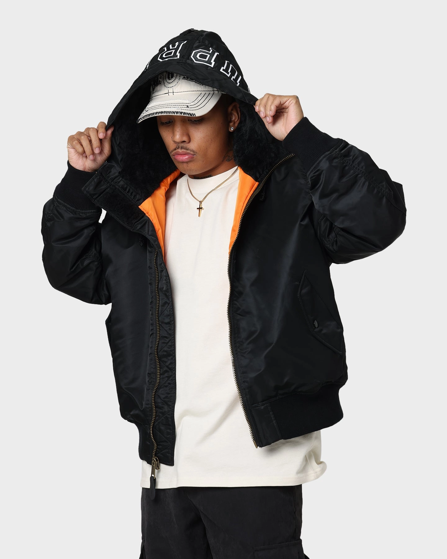 Supreme Hooded MA-1 Jacket Black Event