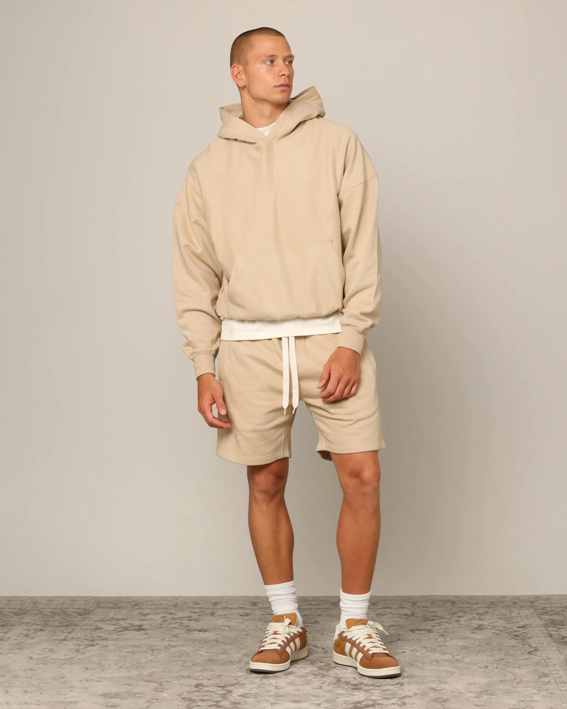 Document Carr?? Blanc Oversized Hoodie Stone
