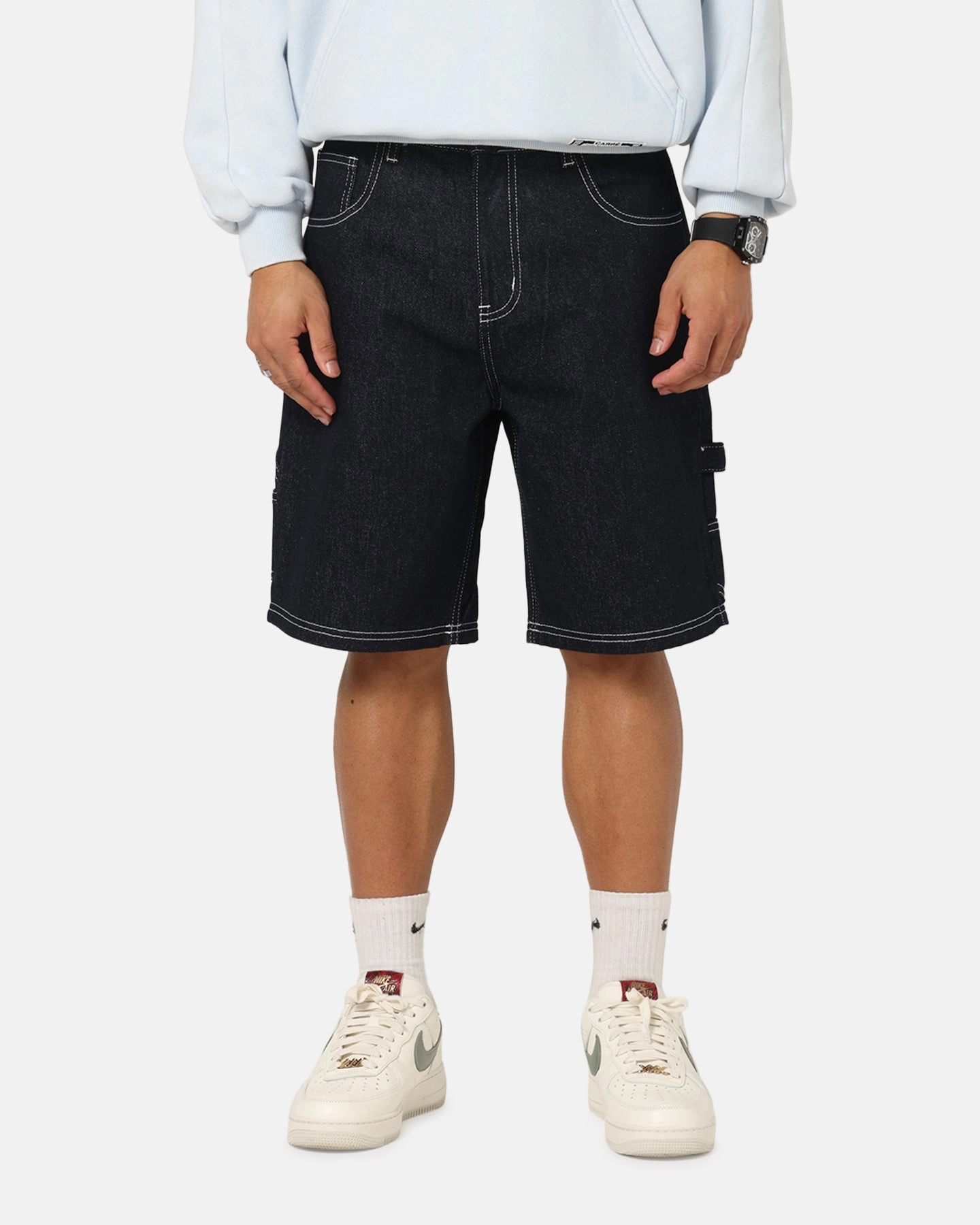 Carre Carpenter Jorts Indigo Denim belt