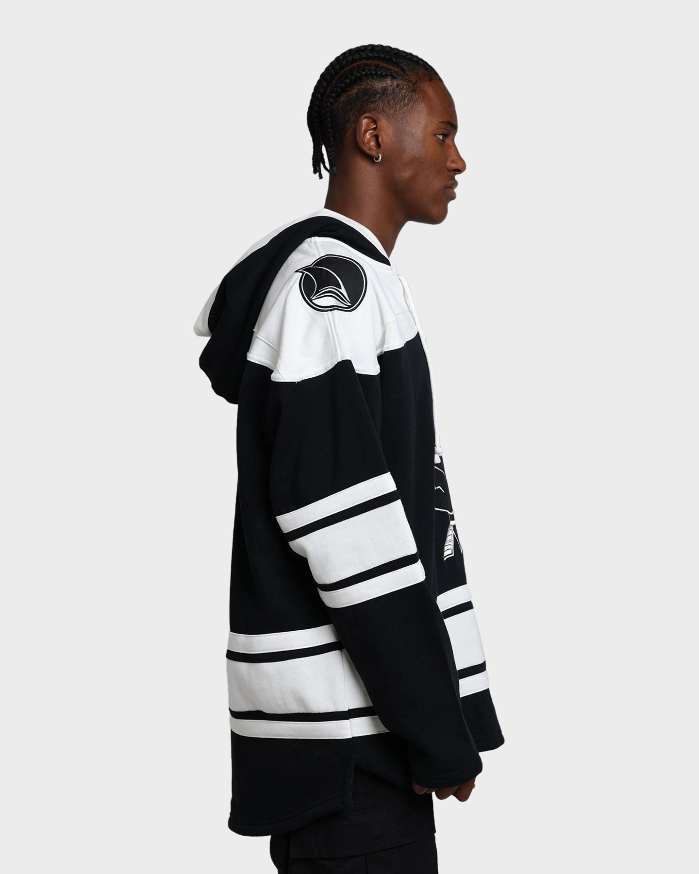 Eco Friendly Insulation Enhance 47 Brand San Jose Sharks Superior Lacer Hoodie Jet Black