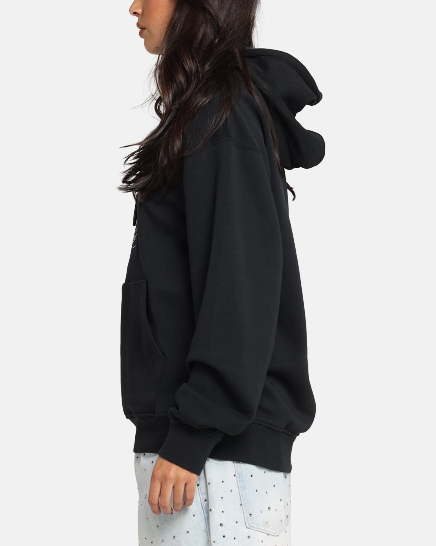 Gender Neutral cruise vacation Jordan Essentials Loopback Fleece Pullover Hoodie Black/Red