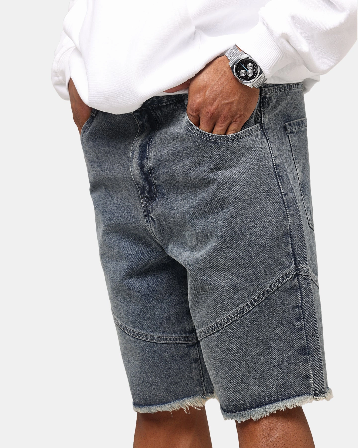 Breeze Friendly Unique Pattern Saint Morta Armoury Baggy Denim Shorts Dirty Denim