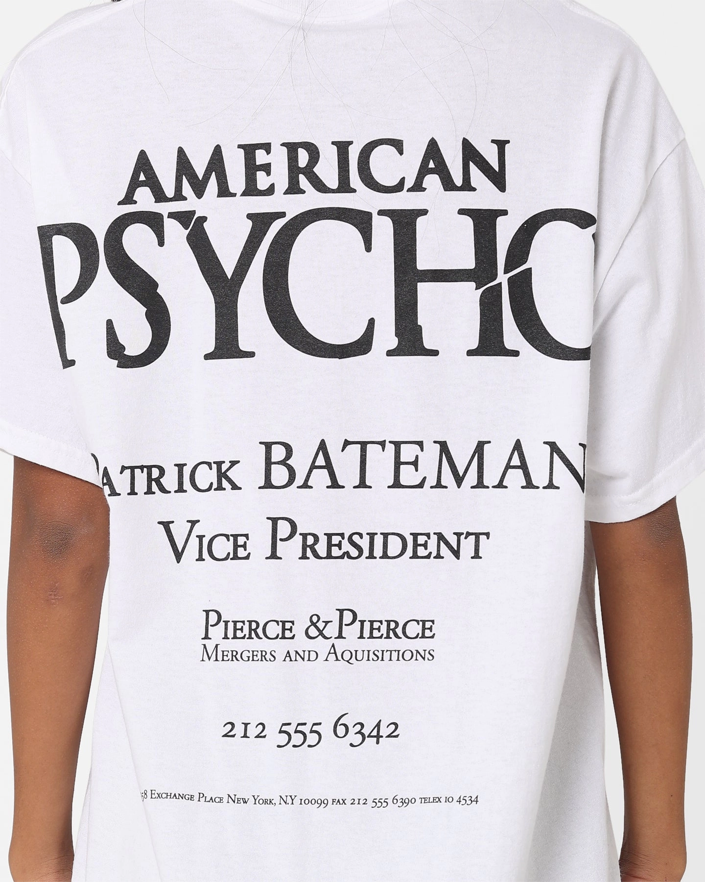 Relaxed Fit Design Rats Get Fat X American Psycho Vice President T-Shirt White