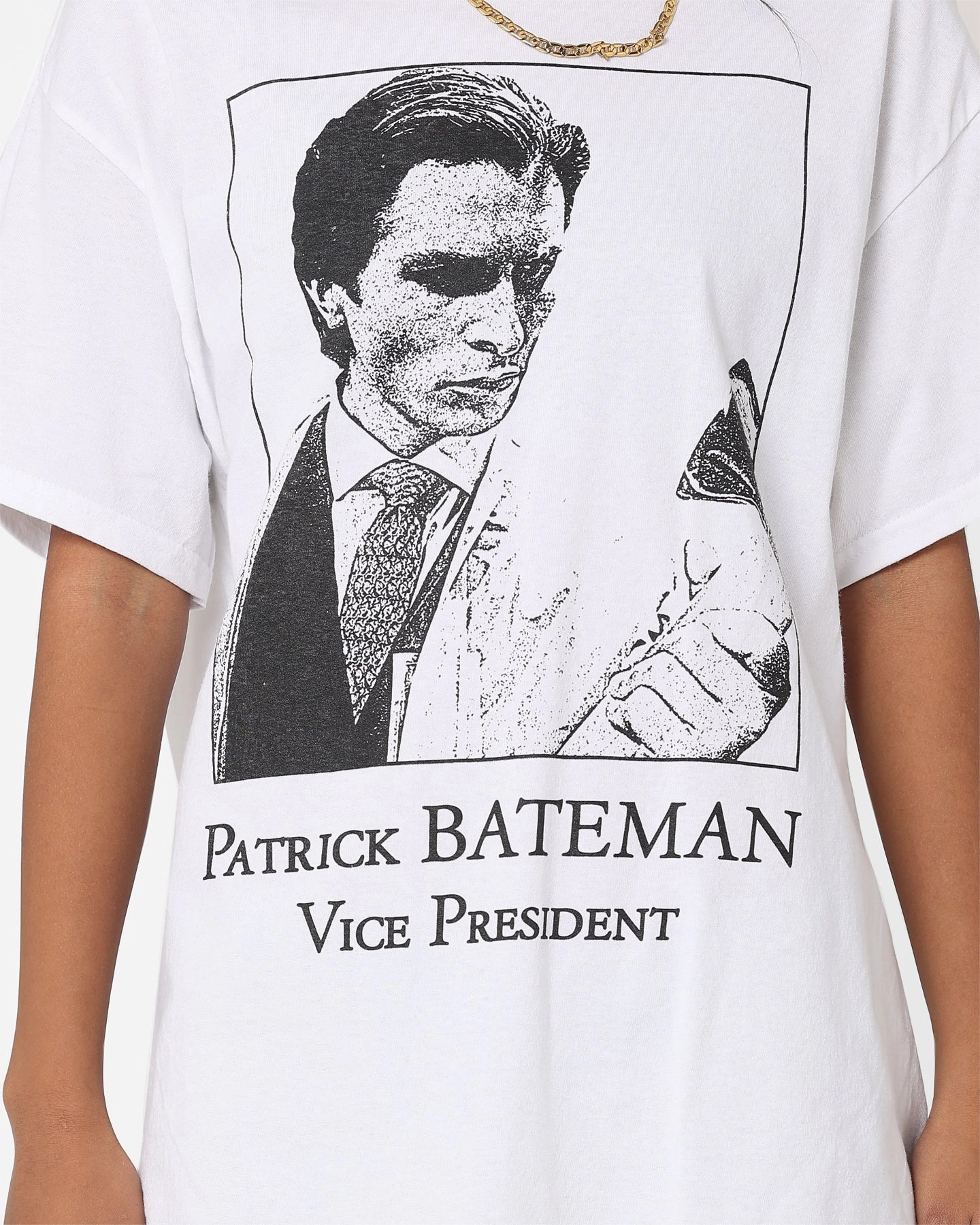 Rats Get Fat X American Psycho Vice President T-Shirt White Outdoor Style