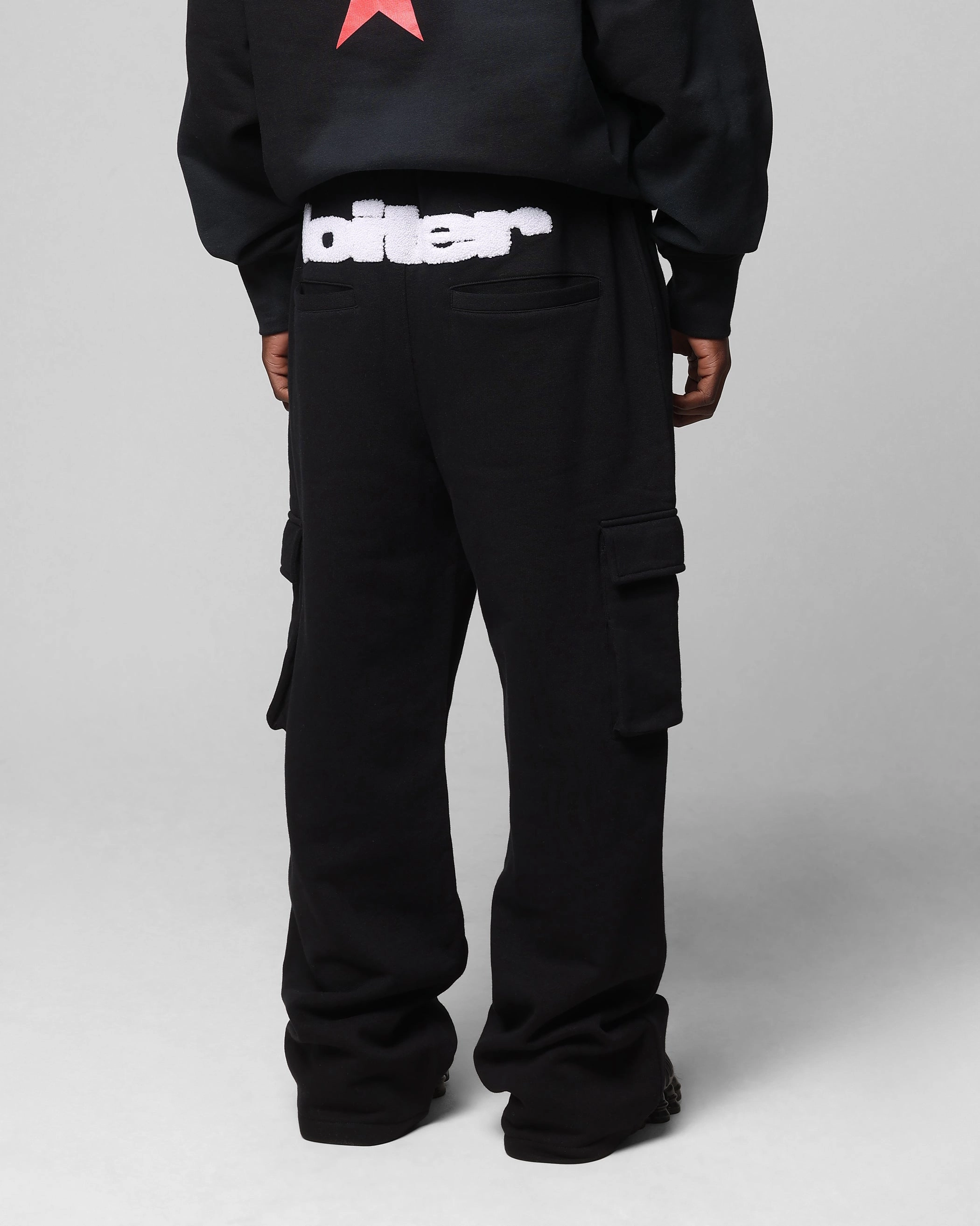 Loiter Premium Essentials Sweatpants Black/White DurableBartack