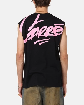 Carre Graffiti Muscle T-Shirt Black/Pink All-Day Comfort Wear Light and Breezy
