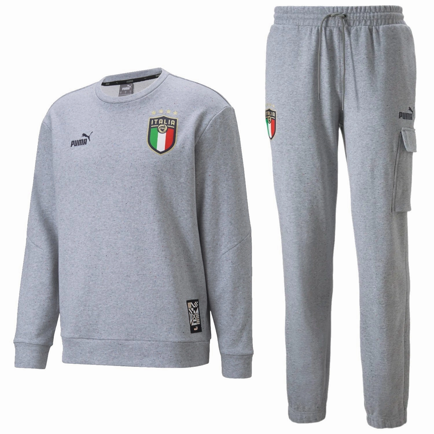 Italy light grey Casual Fans presentation sweat tracksuit 2022/23 - Puma shooting range