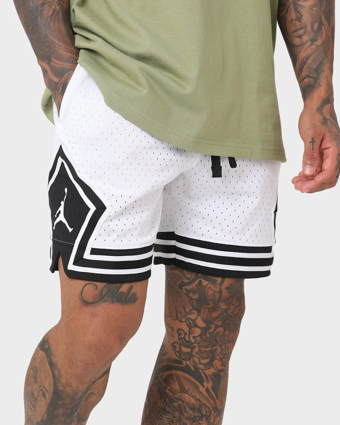 Friction Reducing Lining Jordan Dri-FIT Sport Diamond Shorts White/Black