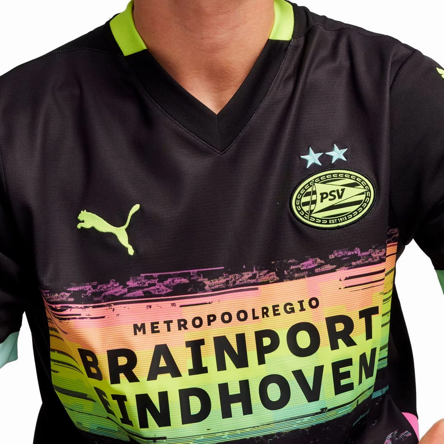 Double Layered Elbow Patches stretchability PSV Eindhoven Away soccer jersey 2024/25 - Puma