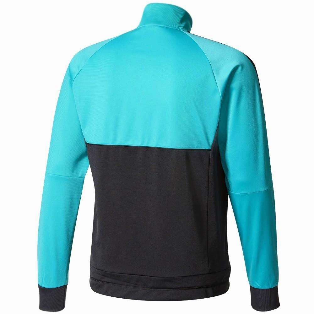 steaming Real Madrid Cf Training Soccer Tracksuit 2018 Black/Light Blue - Adidas