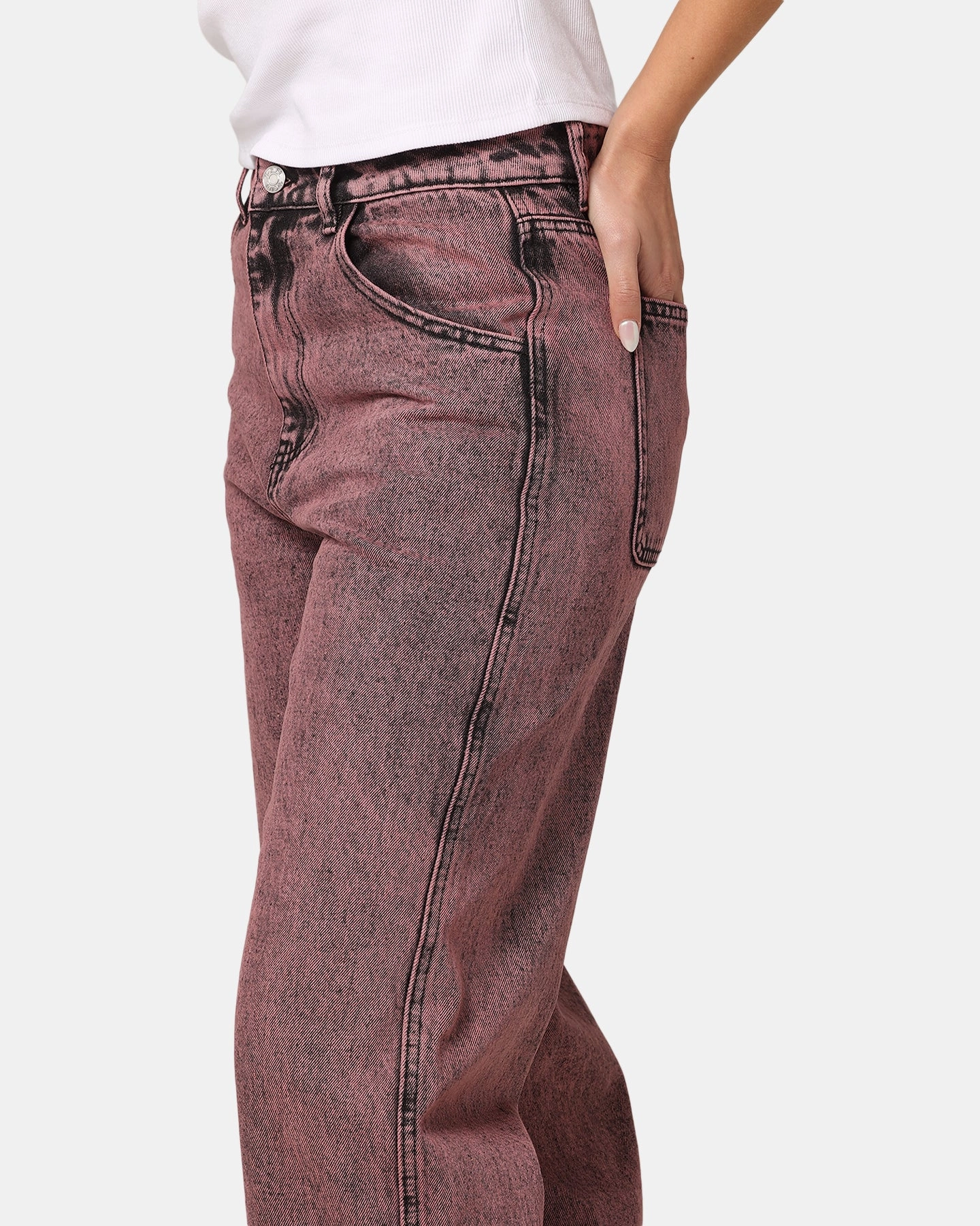 X-Girl Women's Gordon Jeans Washed Black Articulated Knee Shape