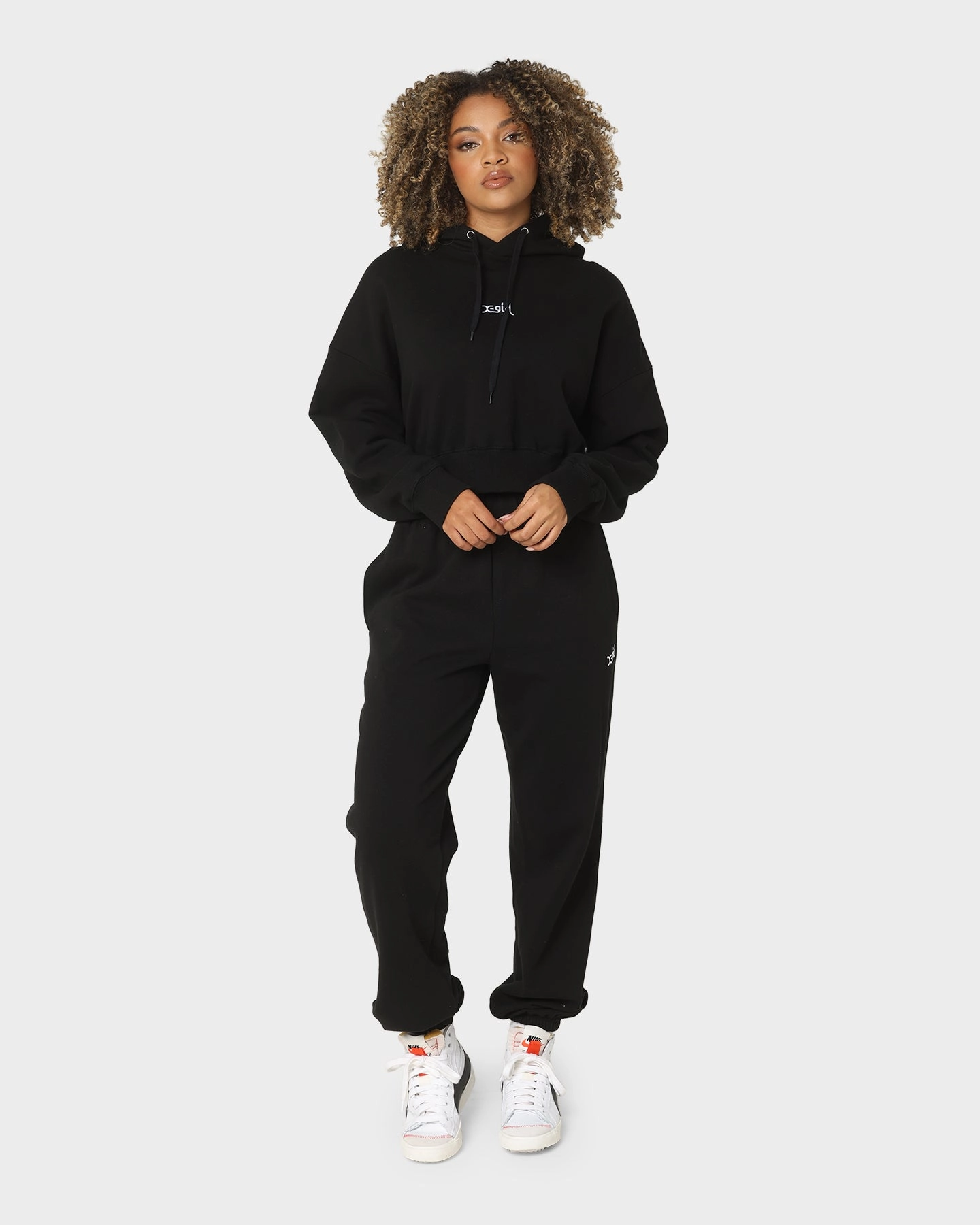 X-Girl Women's Mills Logo Track Pants Black Performance Fit