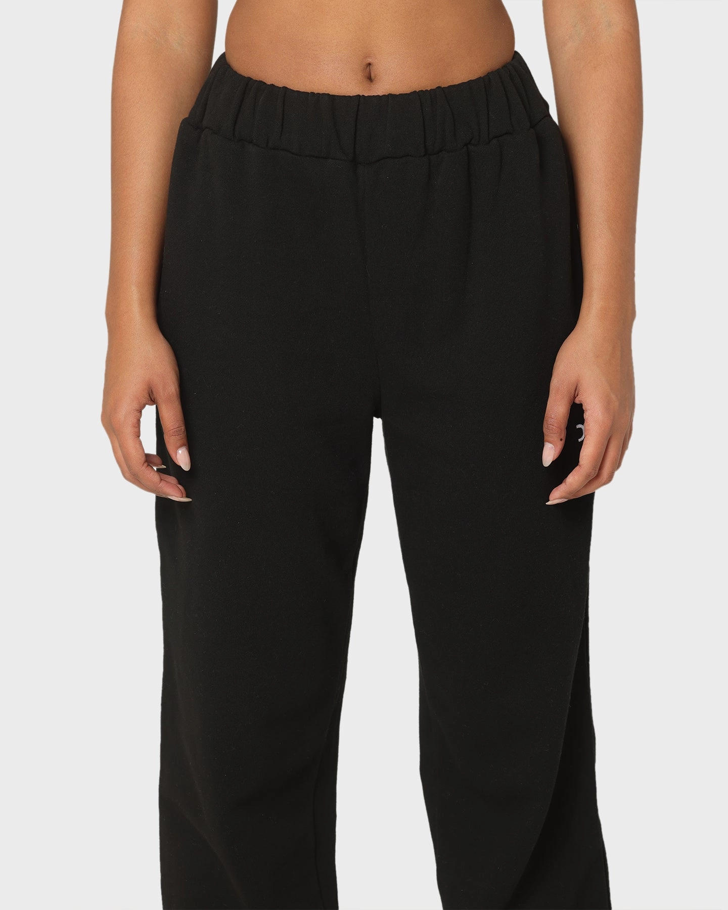 Gusseted Crotch Wrinkle-Resistant X-Girl Women's Mills Logo Track Pants Black