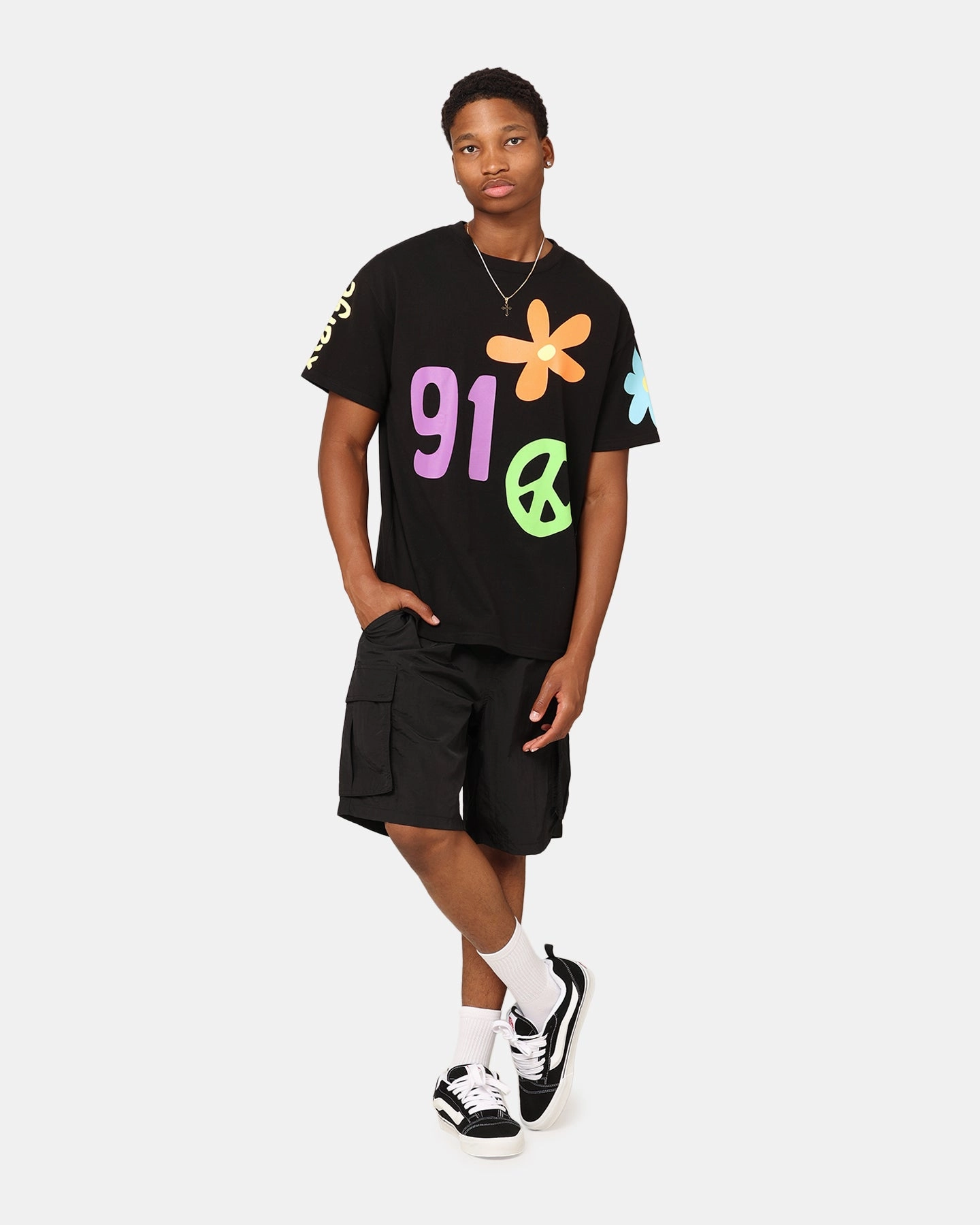 Home Wear Breezy Fit X-Large 91 Nylon Cargo Shorts Black