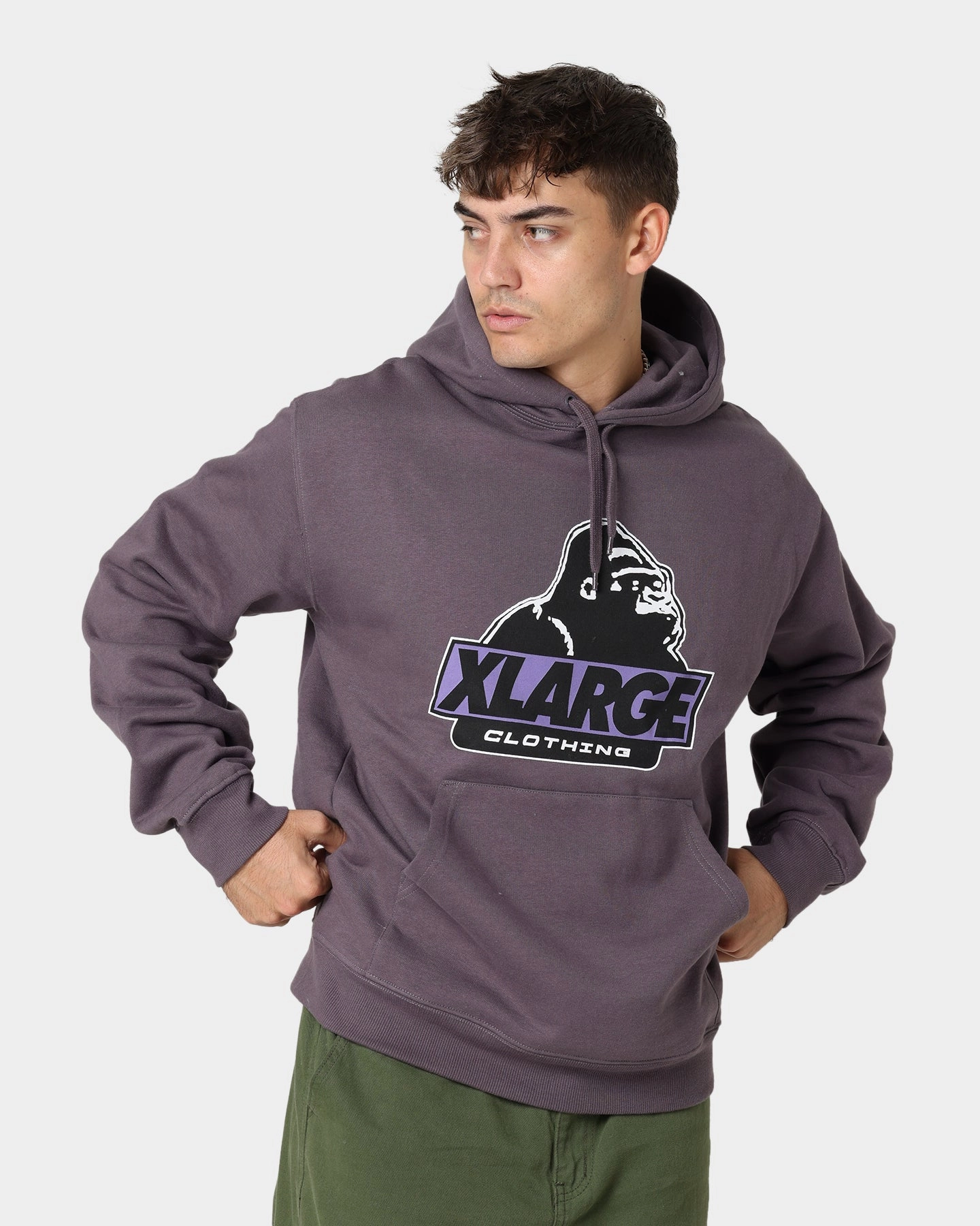 Patience Pub X-Large 91 Slanted Logo Hoodie Dark Mauve