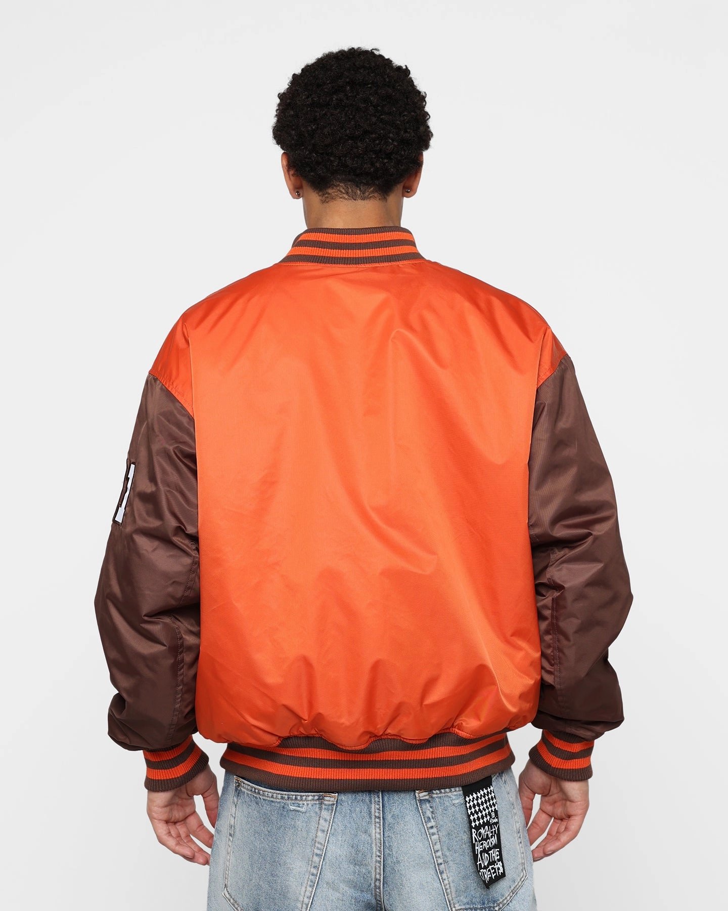 Modern teachers X-Large Baseball Logo Varsity Jacket Orange