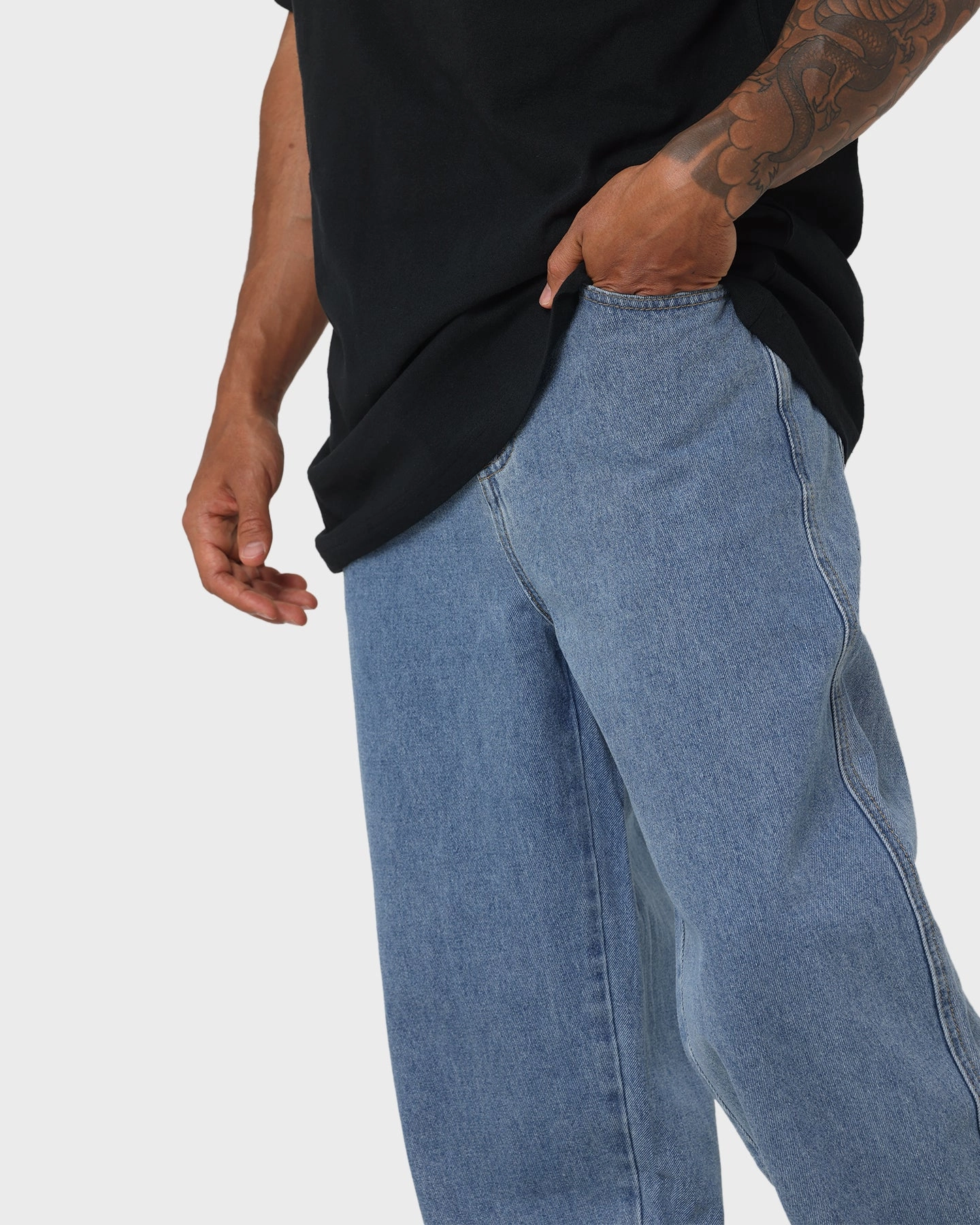 Cozy Design X-Large Bull Denim 91 Pants Mid Blue