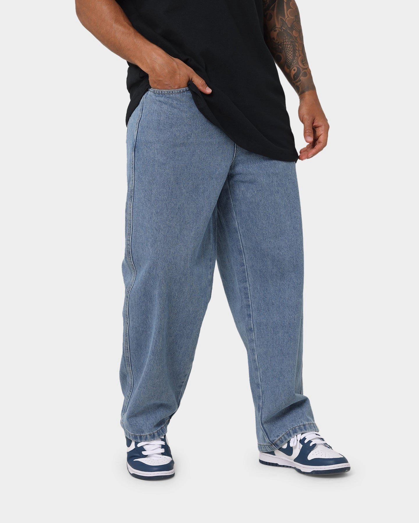 X-Large Bull Denim 91 Pants Mid Blue ReinforcedStitching