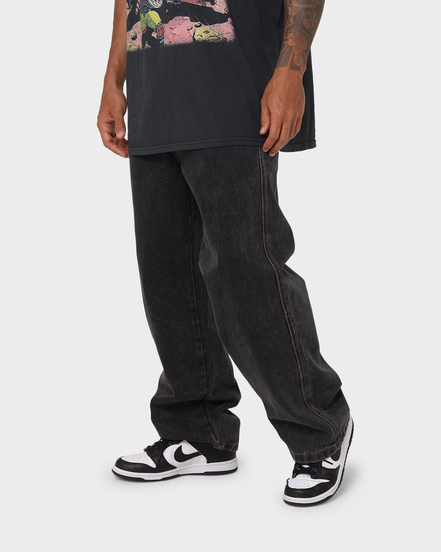 Secure Closures X-Large Bull Denim 91 Pants Washed Black