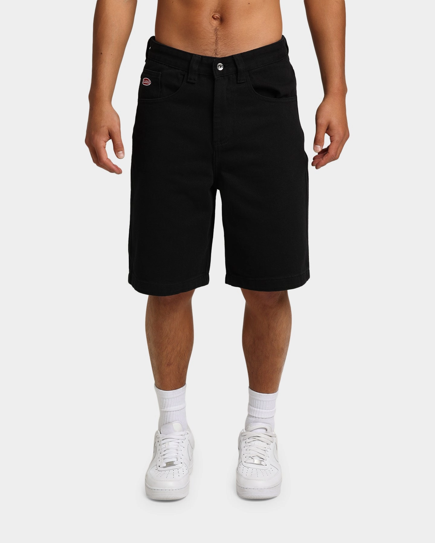 Midweight Texture X-Large Bull Denim 91 Shorts Black Denim