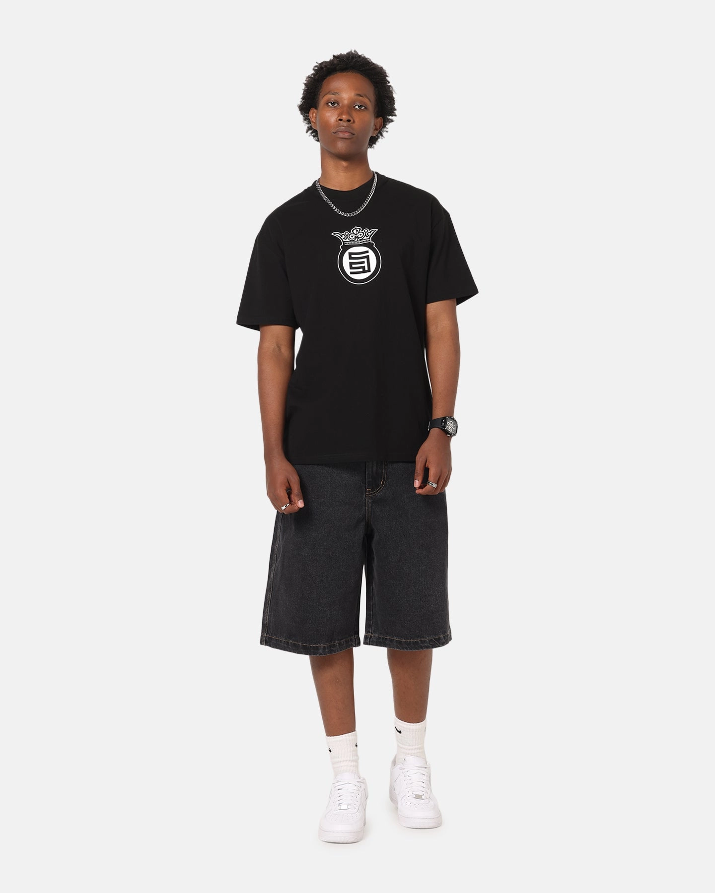 X-Large Bull Denim 91 Shorts Washed Black Smart Design Abrasion Resistant Fabric