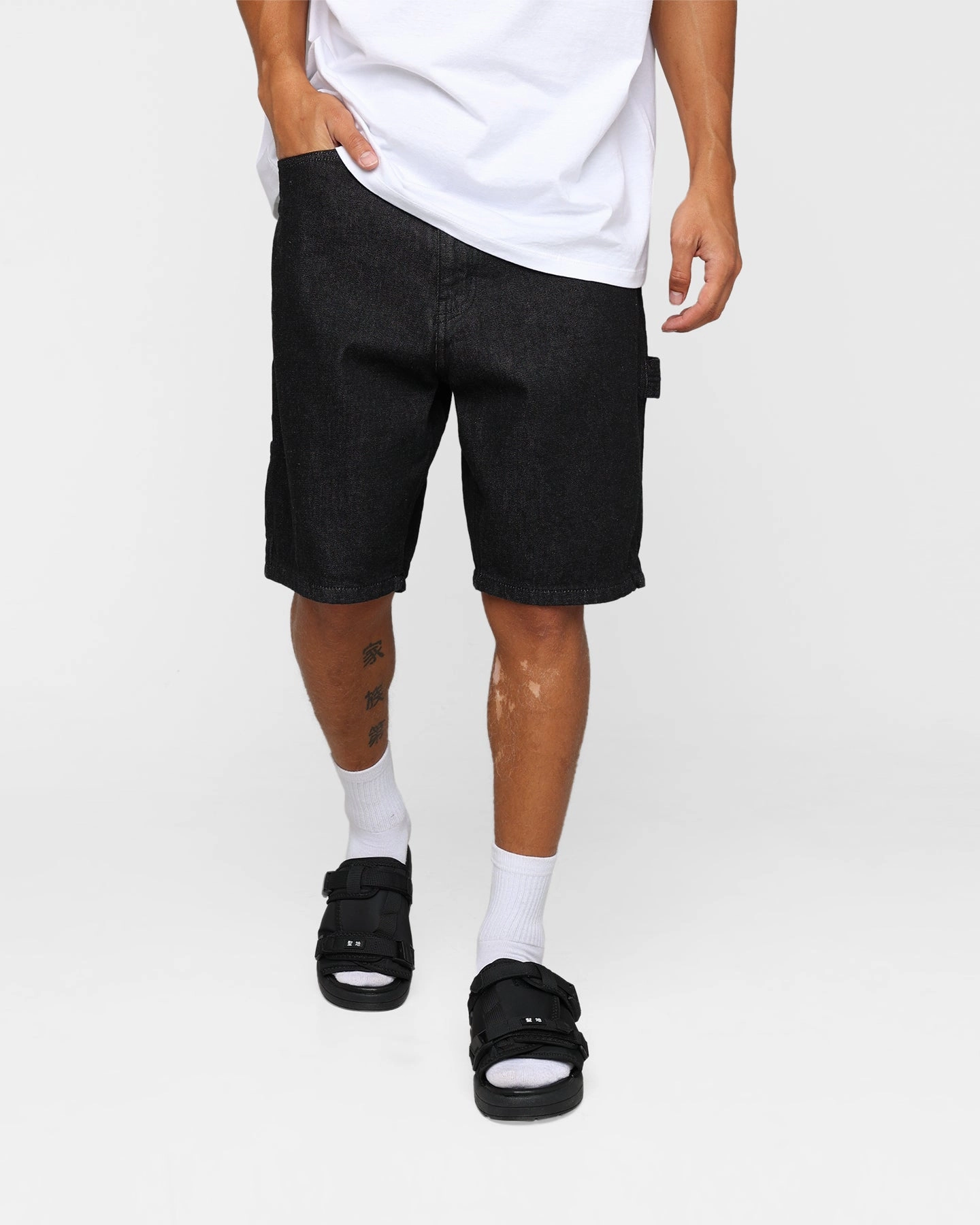 Stylish Comfort Golf Apparel X-Large Denim Painter Shorts Black