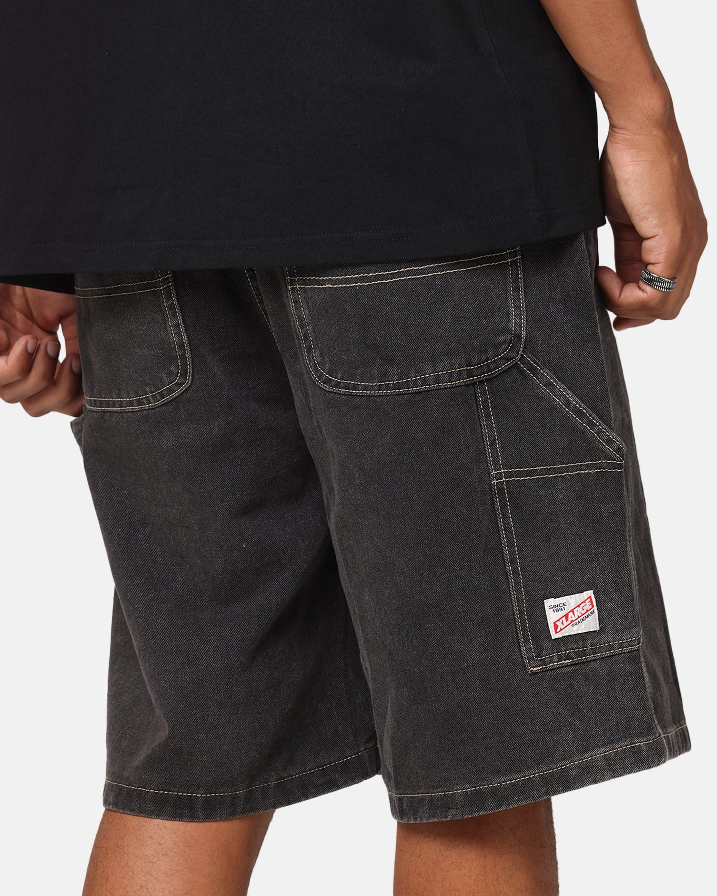 X-Large Denim Work Shorts Pepper Casual Elegance