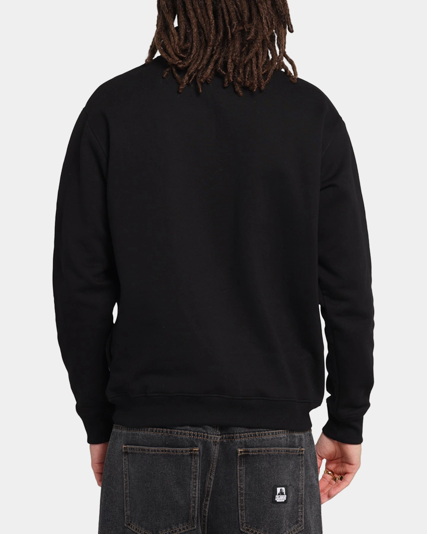 Flex Knit Ribbing Warm Outfit X-Large Funky Quarter Zip Crewneck Black