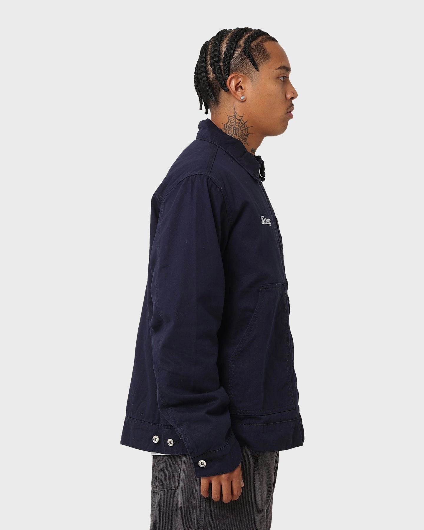 Unisex Hidden pockets X-Large Patch Work Jacket Navy